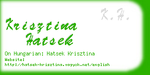 krisztina hatsek business card